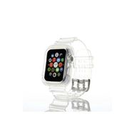 CoverZone Apple Watch 38 mm Şeffaf Serrated Silikon Kordon