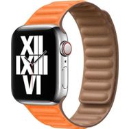 CoverZone Apple Watch 38 mm Turuncu Segment Deri Kordon