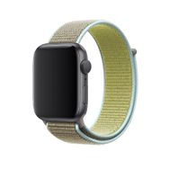 CoverZone Apple Watch 38 mm Uyumlu Yeşil-Kahve Spor Loop Kordon