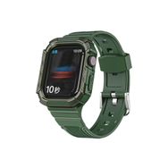 CoverZone Apple Watch 4 Uyumlu Double Protect 38-40 mm Firmino Antishock Koyu Yeşil Kordon