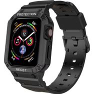 CoverZone Apple Watch 4 Uyumlu Double Protect 38-40 mm Gnabry Antishock Siyah Kordon