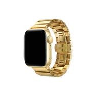 CoverZone Apple Watch 40 mm Metal Arjen Katlamalı Gold Kordon