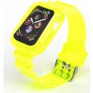 CoverZone Apple Watch 40 mm Serrated Silikon Sarı Kordon