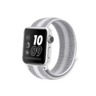 CoverZone Apple Watch 42-44 mm Bilekli Beyaz Gri Fabric Kumaş Kayış Kordon