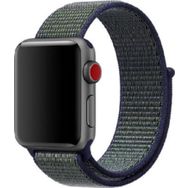 CoverZone Apple Watch 42-44 mm Fabric Bilekli Kumaş Kayış Siyah Yeşil Kordon