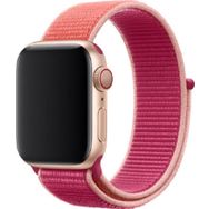 CoverZone Apple Watch 42-44 mm Pembe Turuncu Fabric Bileklik Kumaş Kayış Kordon