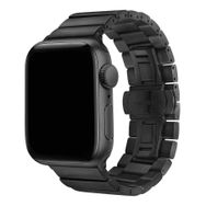 CoverZone Apple Watch 42 mm Metal Arjen Katlamalı Siyah Kordon