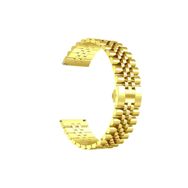 CoverZone Apple Watch 42 mm Parlak Metal Klipsli Gold Kordon
