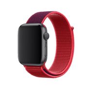 CoverZone Apple Watch 42 mm Uyumlu Karmen Kırmızı Spor Loop Kordon