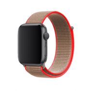CoverZone Apple Watch 42 mm Uyumlu Neon Kahve Spor Loop Kordon
