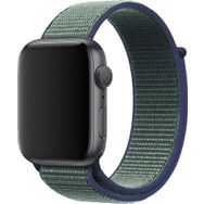 CoverZone Apple Watch 42 mm Uyumlu Yeşil-Lacivert Spor Loop Kordon