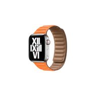 CoverZone Apple Watch 44 mm Segment Deri Turuncu Kordon