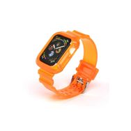 CoverZone Apple Watch 44 mm Serrated Silikon Turuncu Kordon
