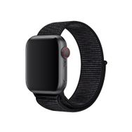 CoverZone Apple Watch 44 mm Uyumlu Kırçıllı Siyah Spor Loop Kordon