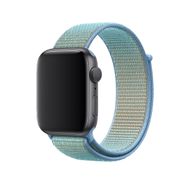 CoverZone Apple Watch 44 mm Uyumlu Mavi-Kantaron Spor Loop Kordon