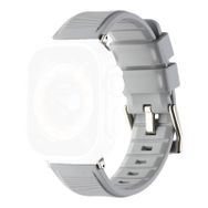 CoverZone Apple Watch 45 mm Kauçuk Spor Esnek Metal Tokalı Glamour Space Gray Kordon