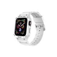 CoverZone Apple Watch 5 42-44 mm Uyumlu Double Protect Gnabry Beyaz Kordon