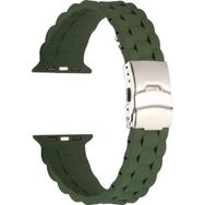 CoverZone Apple Watch 5 42-44 mm Uyumlu Metal Toka Delikli Panoply Silikon Kordon
