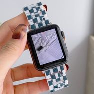 CoverZone Apple Watch 5 42-44 mm Uyumlu Metal Toka Mavi Beyaz Kordon