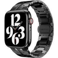 CoverZone Apple Watch 5 42 mm Uyumlu Mahrez Metal Siyah Kordon