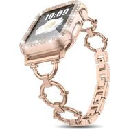 CoverZone Apple Watch 5 44 mm Dias Metal Halkalı Tasarım Rose Gold Kordon