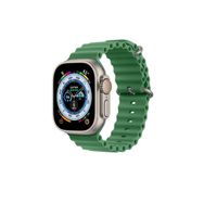 CoverZone Apple Watch 5 Uyumlu Okyanus Quintessential 38-40 mm Kabartmalı Metal Tokalı Yeşil Kordon