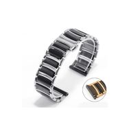 CoverZone Apple Watch 5 Uyumlu Paslanmaz Seramik 45 mm Denouement Metal Siyah Gümüş Kordon
