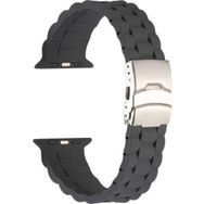 CoverZone Apple Watch 6 Gri 38-40 mm İle Uyumlu Metal Toka Delikli Ayarlanabilir Panoply Silikon Kordon