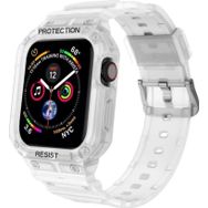 CoverZone Apple Watch 6 Uyumlu Double Protect 42-44 mm Gnabry Antishok Şeffaf Kordon