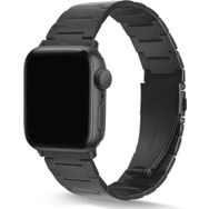 CoverZone Apple Watch 7 41 mm Uyumlu Z Type Model Metal Siyah Kordon