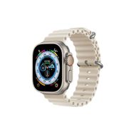 CoverZone Apple Watch 7 Okyanus Quintessential 41 mm Kabartmalı Metal Tokalı Starlight Kordon