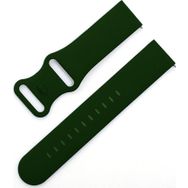 CoverZone Apple Watch 7 Uyumlu Kayış Yumuşak Çift Tokalı 41 mm Termoplastik Koyu Yeşil Kordon