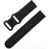 CoverZone Apple Watch 7 Uyumlu Kayış Yumuşak Çift Tokalı 45 mm Termoplastik Siyah Kordon