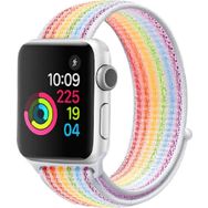CoverZone Apple Watch Colorful 42 mm Bilekli Kumaş Kordon