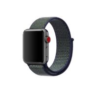 CoverZone Apple Watch Siyah Yeşil 38-40 mm Bilekli Fabric Kumaş Kordon