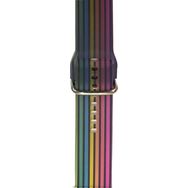 CoverZone Galaxy Gear S3 46 mm Uyumlu Renkli Desenli Erstwhile Rainbow Kayış Kordon