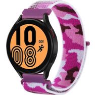 CoverZone Galaxy Watch 3 Koyu Yeşil 45 mm İle Uyumlu Kamuflaj Desenli Hasır Örgü İşlemeli Kordon