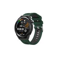 CoverZone Galaxy Watch Active 2 40 mm Grealish Silikon Delikli Yeşil Siyah Kordon