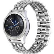 CoverZone Huawei Watch GT 3 Pro Uyumlu 46 mm Zincir Halkalı Metal Örgülü Gümüş Kordon