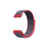 CoverZone Huawei Watch GT3 Pro Uyumlu 46 mm Kayışı Kaliteli Hasır Örme Kayış Kırmızı Gri Kordon