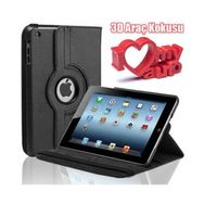 CoverZone iPad Air 2ı 360 Derece Dönebilen Standlı Kapaklı Siyah Kılıf