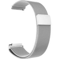 CoverZone Samsung Galaxy Watch 3 Uyumlu 45 mm Hasır Metal Örgülü Gümüş Kordon