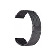 CoverZone Samsung Galaxy Watch 3 Uyumlu 45 mm Hasır Metal Örgülü Siyah Kordon