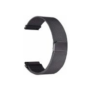 CoverZone Samsung Galaxy Watch 3 Uyumlu 45 mm Hasır Metal Örgülü Siyah Kordon