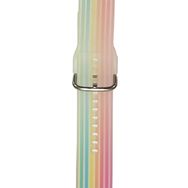 CoverZone Xiaomi Amazfit GTR 47 mm Uyumlu Rainbow White Renkli Desenli Erstwhile Kayış Kordon