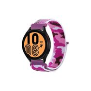 CoverZone Xiaomi Amazfit GTR Koyu Pembe 47 mm İle Uyumlu Kamuflaj Desenli Hasır Örgü İşlemeli Kordon