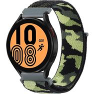 CoverZone Xiaomi Amazfit GTR Koyu Yeşil 47 mm İle Uyumlu Kamuflaj Desenli Hasır Örgü İşlemeli Kordon