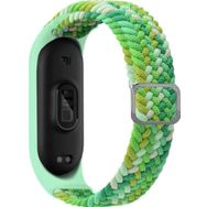 CoverZone Xiaomi Mi Band 4 Uyumlu Mixed Hasır Örme Colorful Green Kayış Kordon