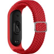 CoverZone Xiaomi Mi Band 4 Uyumlu Mixed Hasır Örme Kırmızı Kayış Kordon