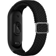 CoverZone Xiaomi Mi Band 4 Uyumlu Mixed Hasır Örme Siyah Kayış Kordon